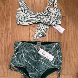 Leaf Print Bikini Set